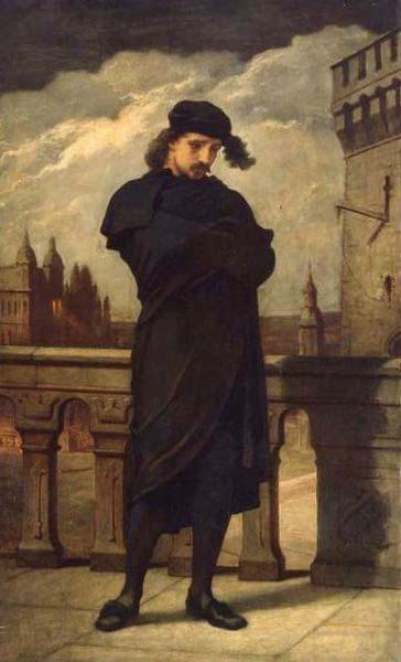 William Morris Hunt Portrait of Hamlet, oil painting image